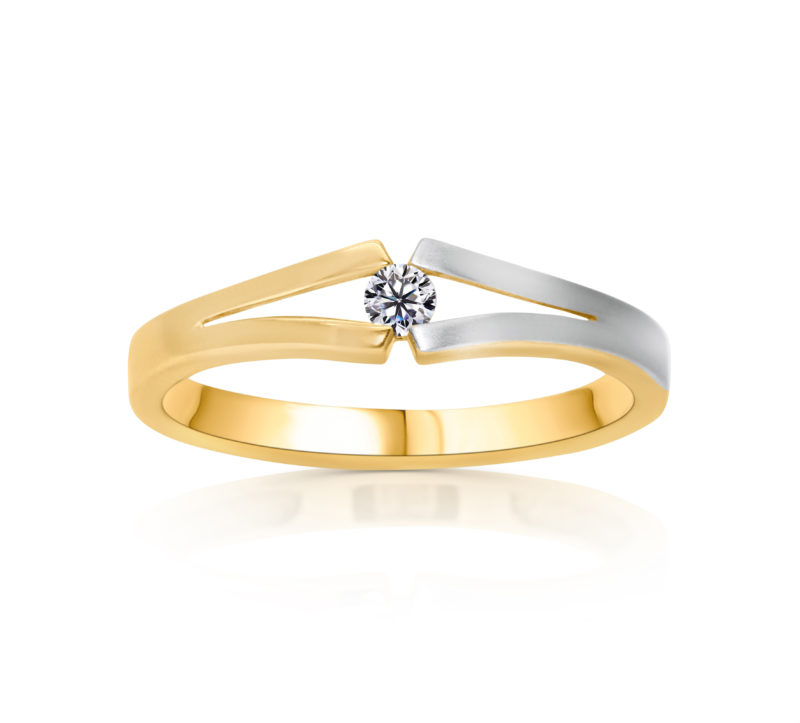 Gold Ring Bi-Color Verlobungsring